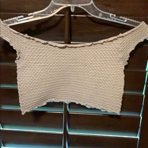 Off the shoulder crop top